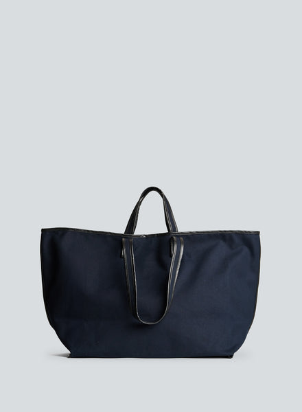 Tote canvas | navy / oil black – KASSL Editions