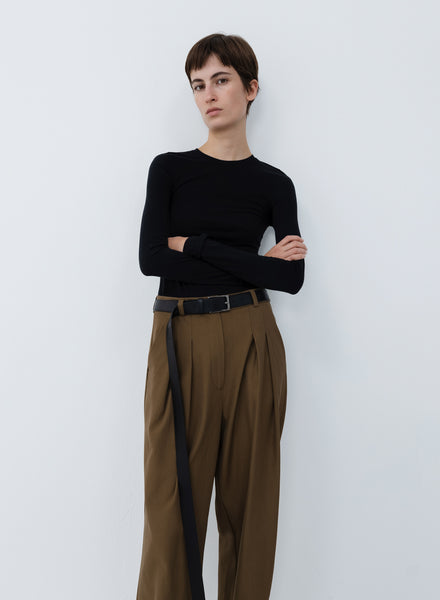 Super Light Wool Slacks — Top Brown – La Garçonne