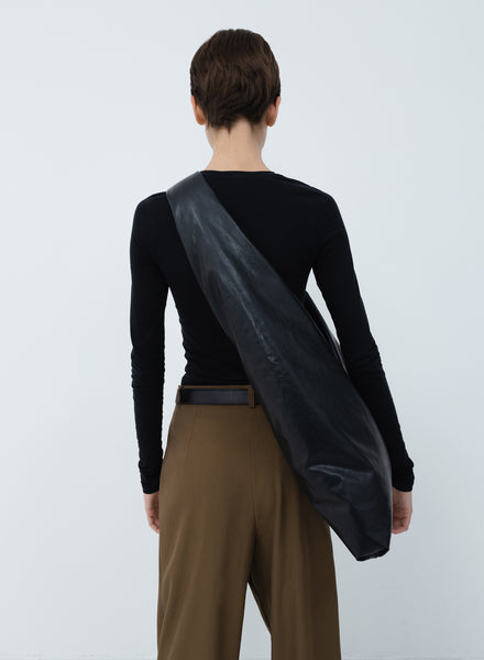 Kassl Editions Sling Oil Crossbody Bag In Black - 60% Off