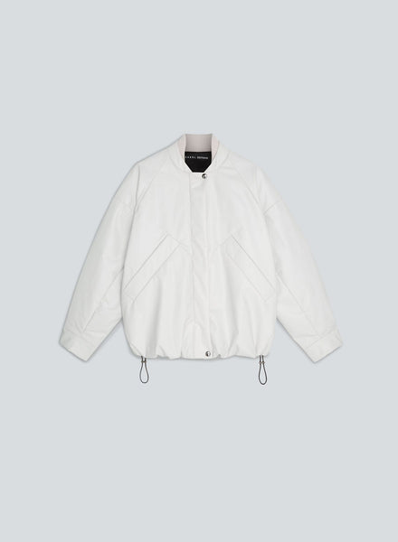 White oversized bomber jacket cheap