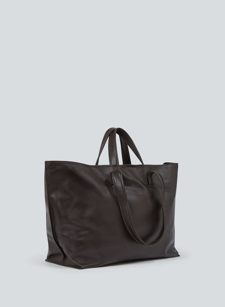 Tote leather | dark brown – KASSL Editions