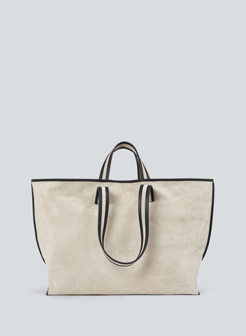 Tote suede | chalk – KASSL Editions