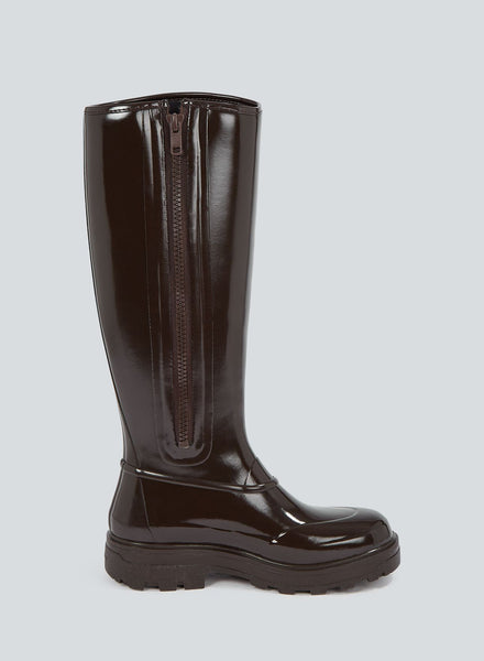Tijntje high boot | shiny dark brown – KASSL Editions