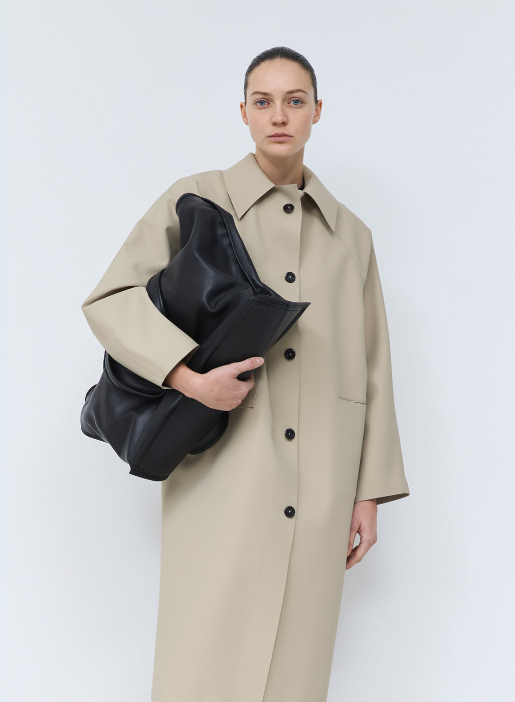 Tote leather/ black | black – KASSL Editions