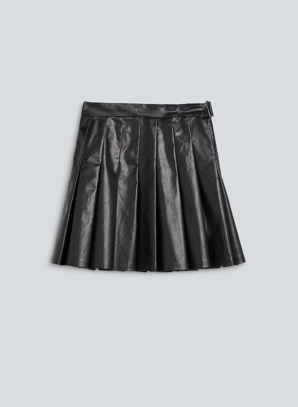 Pleated skirt short oil | black